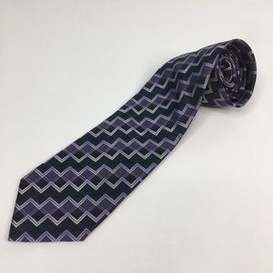 Valerio Garati Purple Navy Black Mens Tie